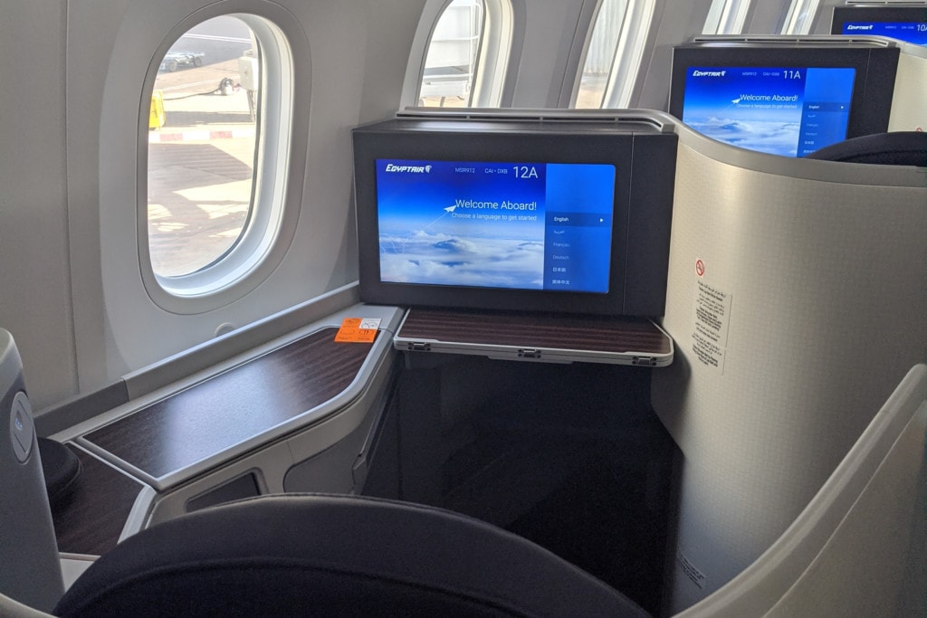 EgyptAir 787-9 Business Class Cairo to Dubai Review - Money We Have